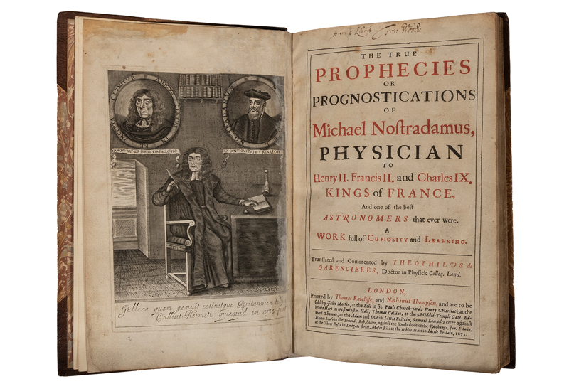 The True Prophecies or Prognostications of Michael Nostradamus.