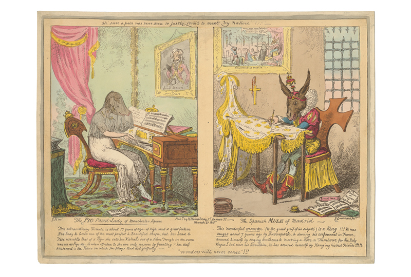 George Cruikshank. The Pig Faced Lady of Manchester Square. 