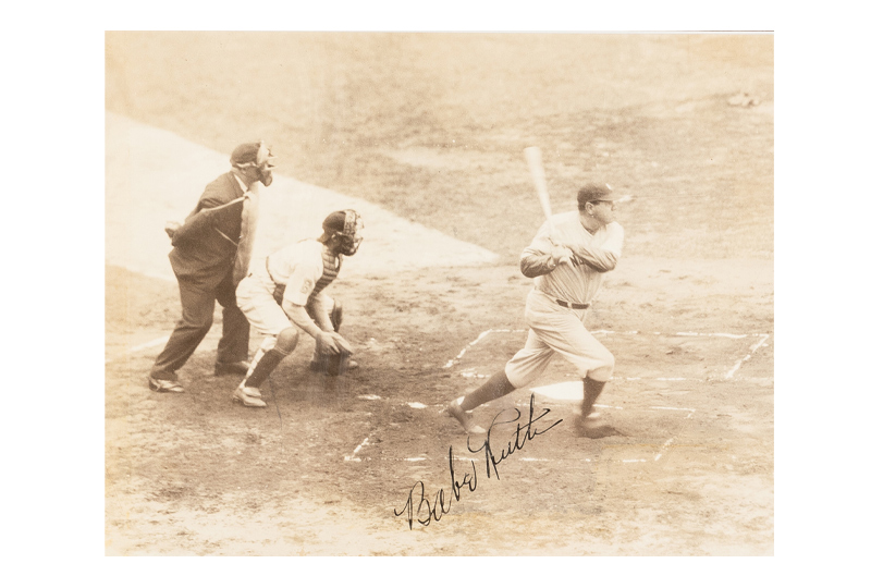 Signed Babe Ruth Photograph.