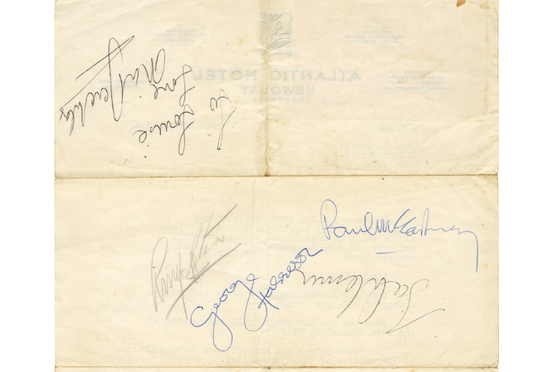 The Beatles signed letter