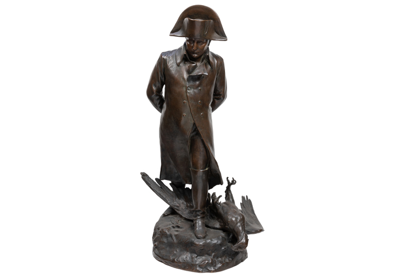 Large Bronze Sculpture of Napoleon In Exile. 