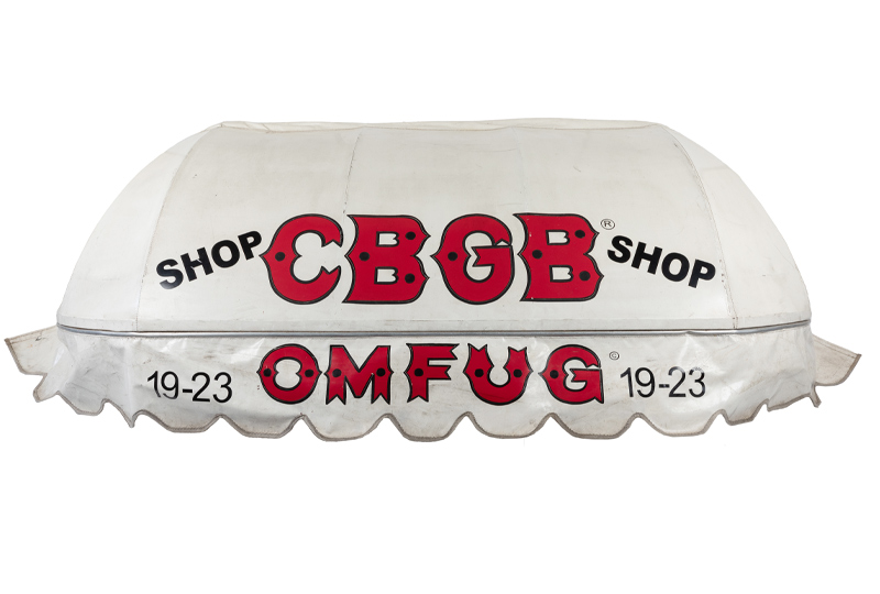 Original Storefront Canopy Awning for CBGB’s Fashion Shop.