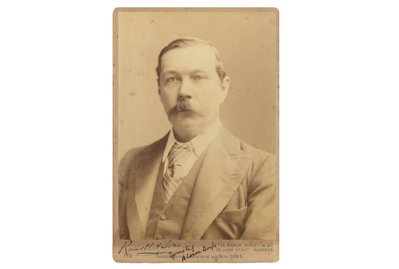 Cabinet card photograph inscribed by Doyle