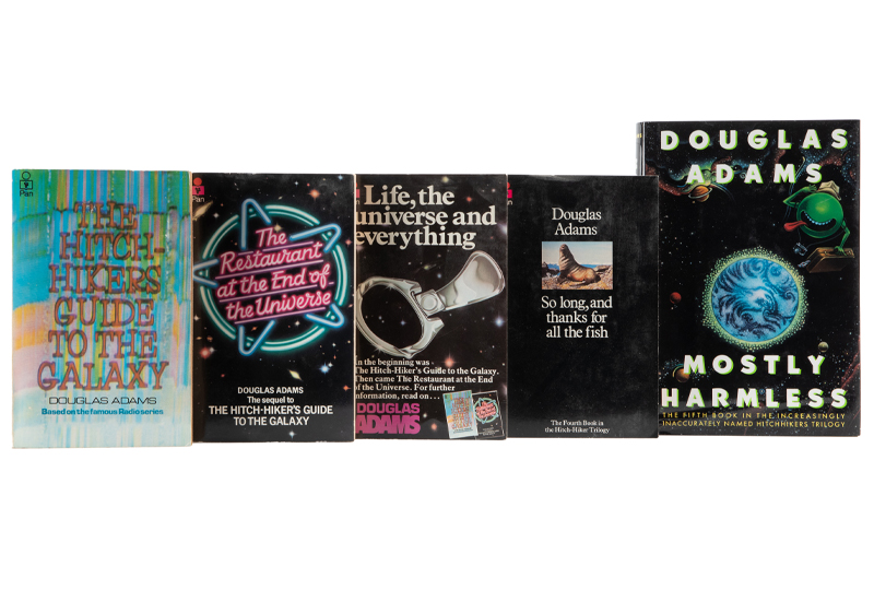 Douglas Adams. The Hitch Hiker’s Guide to the Galaxy Trilogy, Plus the Fourth and Fifth Books. 