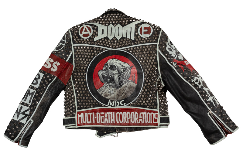 DOOM / MDC Punk Studded Leather Jacket. 