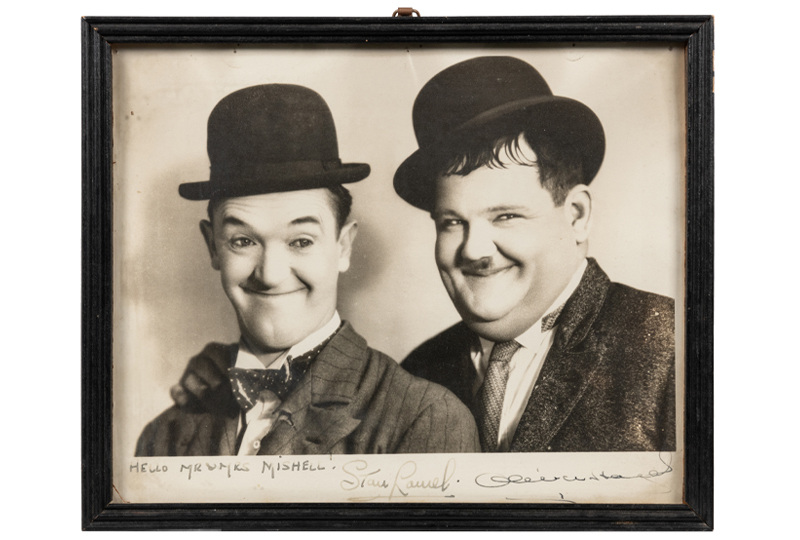 Inscribed and Signed Laurel & Hardy Photograph. 