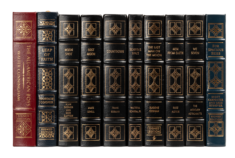 All 10 Easton Press Limited Editions Signed by Astronauts, All with Easton Press COAs.