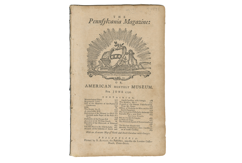 Independence Declared! The Pennsylvania Magazine: or, American Monthly Museum for June 1776.