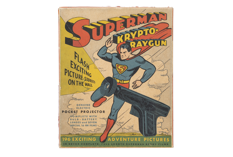Superman Krypto Raygun in Original Box with Film Reels.